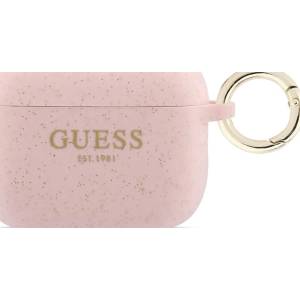 Guess силиконов бляскав калъф Ring за AirPods Pro 3 розов (GUAP3SGGEP)