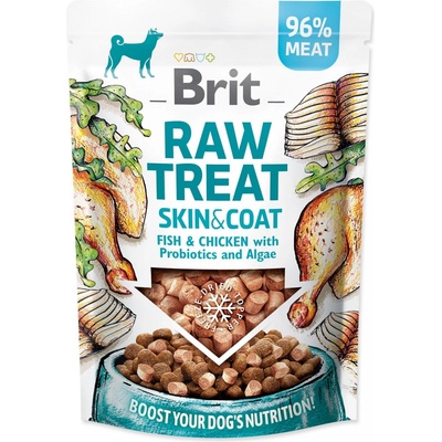 Brit Raw Treat Skin & Coat Freeze dried treat and topper Fish & Chicken 40 g