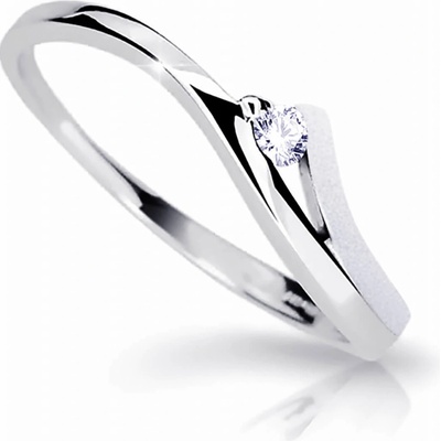 Cutie Diamonds Pôvabný prsteň z bieleho zlata s briliantom DZ6818 1718 00 X 2