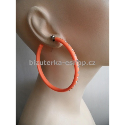 Bizuterka-eshop.cz kruhy 05835 s kamínky oranžové
