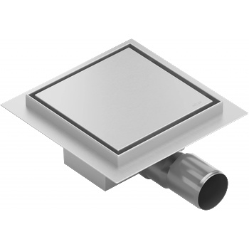 Mexen Flat-Q M13 квадратен подов сифон 12 x 12 см, инокс - 1010012 (1010012)