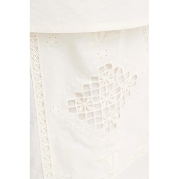 Sessun Памучен къс панталон Sessun в бежово с изчистен дизайн с висока талия 25206002 (25206002)