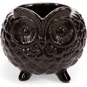 Rex London Керамично покритие за кашпа ø 11 cm Owl - Rex London (30727)