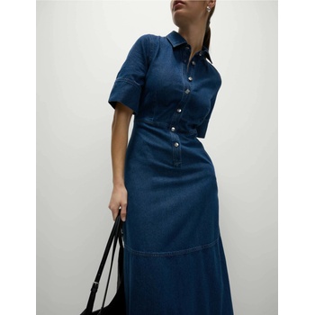 Marks & Spencer Дънкови миди рокли с копчета отпред Marks & Spencer тъмносин Marks & Spencer | Sin | ЖЕНИ | M