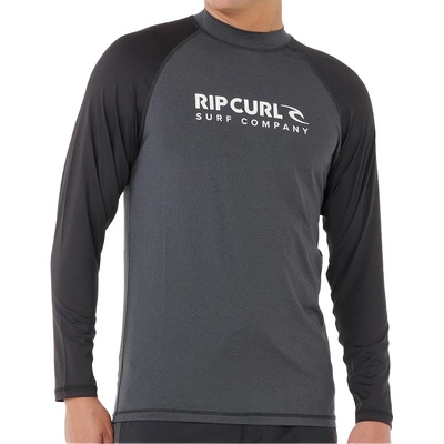 Rip Curl Мъжка плажна тениска от ликра Rip Curl Shock UPF L/S Lycra - Black Marle (050-2300-0114)