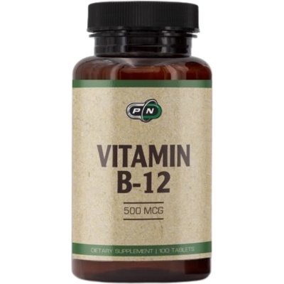 PURE Nutrition USA Vitamin B-12 | Cyanocobalamin 500 mcg [100 Таблетки]