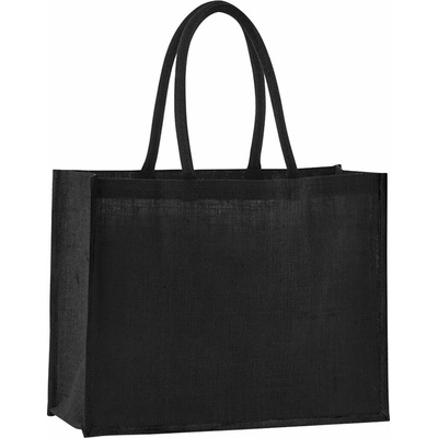 Westford Mill Nákupná jutová taška WM470 Black 42x33x19 cm