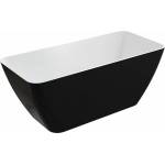 Omnires Parma M+ свободностояща вана бяла/черна 159x71 см (PARMAWWBCP)