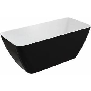 Omnires Parma M+ свободностояща вана бяла/черна 159x71 см (PARMAWWBCP)