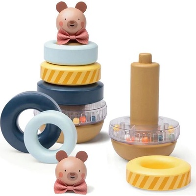 Бебешка играчка Taf Toys - Кула с рингове, Мече (TT13735)