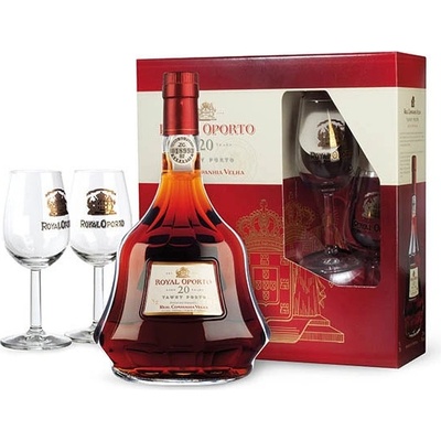 Royal Oporto Tawny 20y 20% 0,7 l (dárkové balení 2 sklenice)