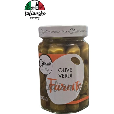 Citres Olivy zelené nakladané v oleji a plnené paprikovou pastou 290 g