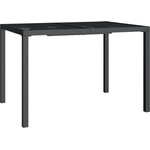  Градинска маса антрацит 110x80x72 cм стомана