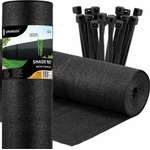 Springos Мрежа за ограда Extranet 90% засенчване, 1, 5 х 50 м, черна (SN0023)