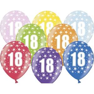 PartyDeco Балон за рожден ден с число 18