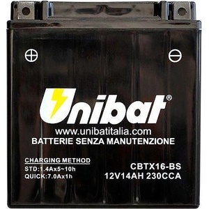 Unibat AGM 12V 14Ah left+ CBTX16-BS
