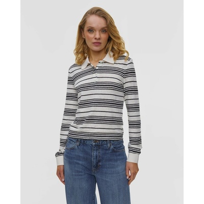 Dámska Polokošeľa S Dlhým Rukávom Frame The Striped Polo