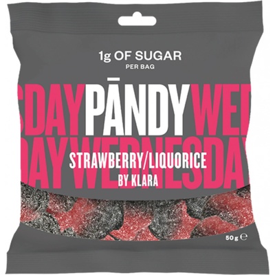 Pändy Candy Strawberry/Liquorice by Klara želé cukríky 50 g