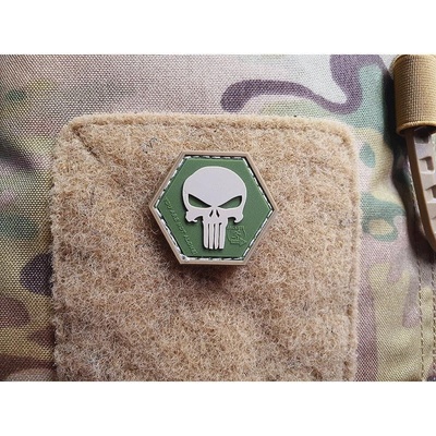 JACKETS TO GO Nášivka PUNISHER hexagon velcro plast MULTICAM
