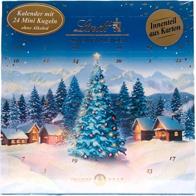 LINDT ADVENTS KALENDER - malý adventní kalendář - 115g ( 19x19x2cm)