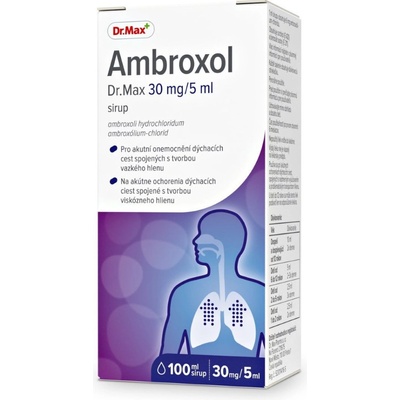 AMBROXOL DR.MAX POR 30MG/5ML SIR 1X100ML – Zboží Dáma