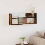 vidaXL Етажерка за списания с рафт Димян дъб 80 x 12 x 30 см (890808)