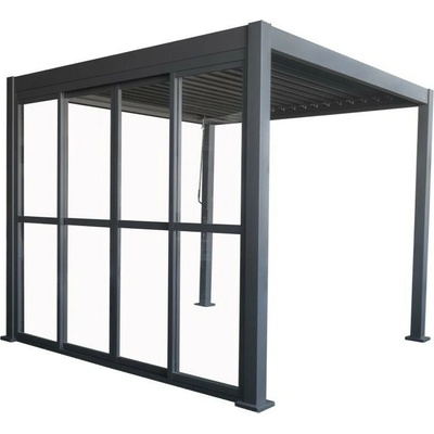 Garden Point Lagos 3x3 volně stojící pergola s dveřmi na jedné straně antracitová