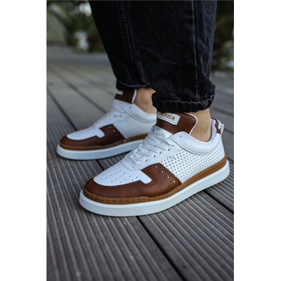 Chekich Мъжки обувки CH201 - Бели с Таба #359761 (359761_Бяло)