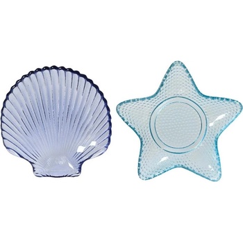 DECORIS ЧИНИЯ ДЕКОРАТИВНА 835278 Ø14см СТЪКЛЕНА ЗВЕЗДА/МИДА (835278)