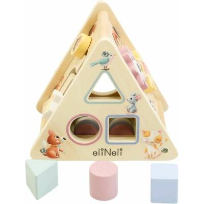 eliNeli Dřevěná kuličková dráha XXL s vláčkem – Sleviste.cz