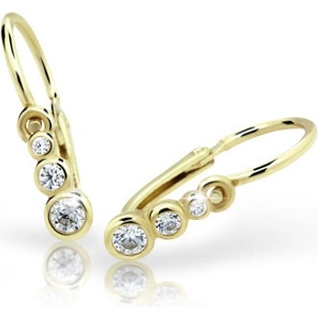 Cutie Jewellery dětské náušnice zlaté C2255-Z CZ White