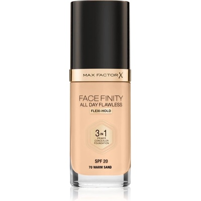 MAX Factor Facefinity All Day Flawless дълготраен фон дьо тен SPF 20 цвят 70 Warm Sand 30ml