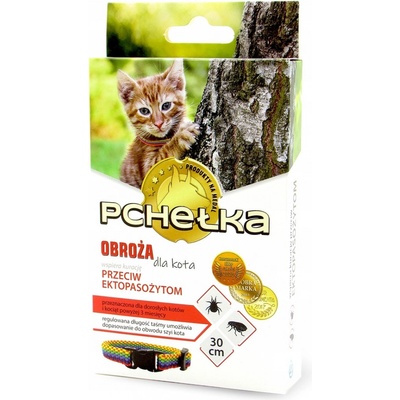 PCHELKA Obojok proti kliešťom a blchám pre mačky 30cm