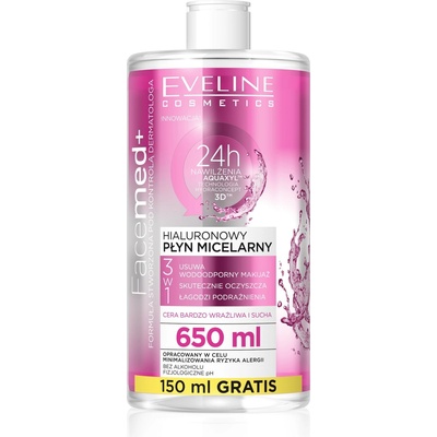 Eveline Cosmetics FaceMed+ čistiaca micelárna voda 650 ml
