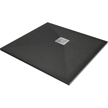 Mexen Stone+ квадратен композитен душ кабина 90 x 90 см, антрацит - 44719090 (44719090)