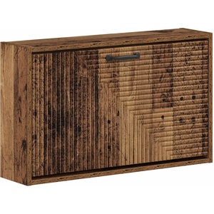 vidaXL Стенно шкафче за обувки HAARLEM 71 x 17 x 43 см Старо дърво (896853)