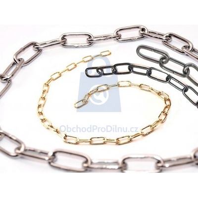 Řetěz ozdobný, povrchově upravený 3 x 24 mm brunýrovaný 20 m