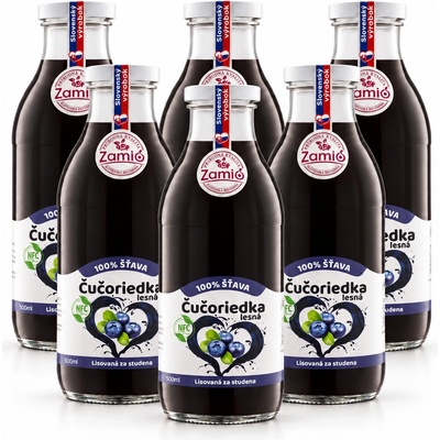 Zamio Čučoriedka 100% šťava 6 x 500 ml