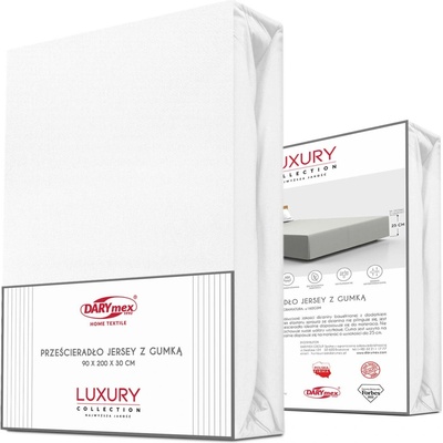 Darymex elastické jersey prostěradlo bíllé 140X200x30
