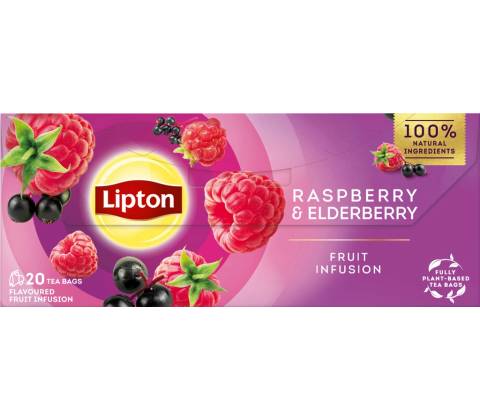 Lipton Raspberry with Elderberry 20 sáčkov