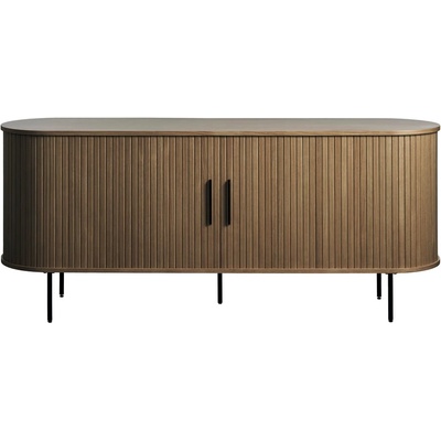 Unique Furniture Кафяв скрин от дъбов декор с плъзгащи се врати 180x76x45 cm Nola - Unique Furniture (48282932)