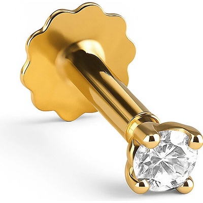 Brilio Drobná piercingová single náušnica s kubickým zirkónom 14/763.701ZIR