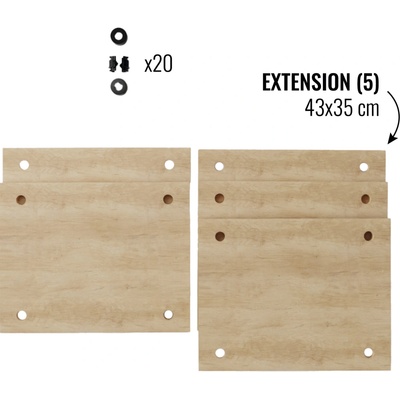 AR Shelving Rozšírenie pre nástenný regál Deco (43x35 cm) (100396473)