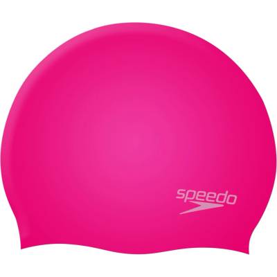 Speedo Шапка за плуване Speedo Plain Moulded Silicone Cap Junior Swim cap - Cherry Pink / Blush - размер One Size (581-0064-0611)