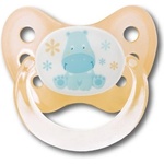 Dentistar Латексова залъгалка с халка Dentistar - Орто хипопотам, размер 1 (22102) - baby