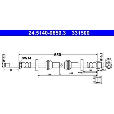 Brzdová hadica ATE 24.5140-0650.3