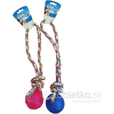 Duvo+ TPR Lopta gumená s pletencami so slučkou 37 cm