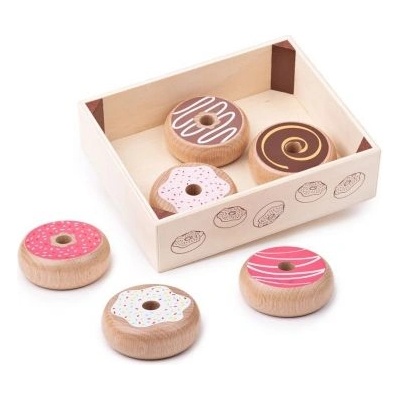 Bigjigs Toys Дървена касетка с понички (33001)