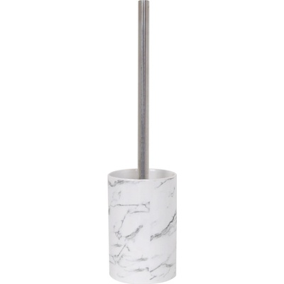 MSV WC štětka TOSCANA s keramickou nádobou mramorovaná bílá 143386