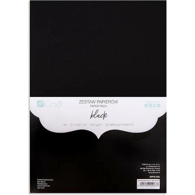 Sada barevných papírů DP Craft - 20 ks - black